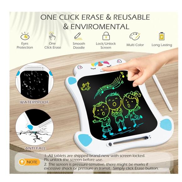 LCD Drawing Writing Tablet - Dinosaur 9.3x6.9" - Picture 5 of 8